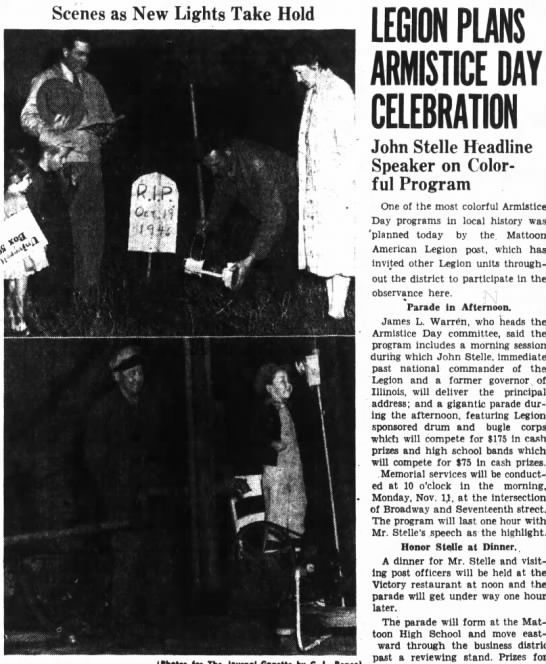 Legion Plans Armistice Day Celebration